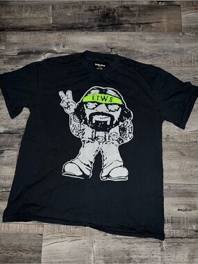 Black Graphic Men’s T-Shirt with FTWS Neon Accent
